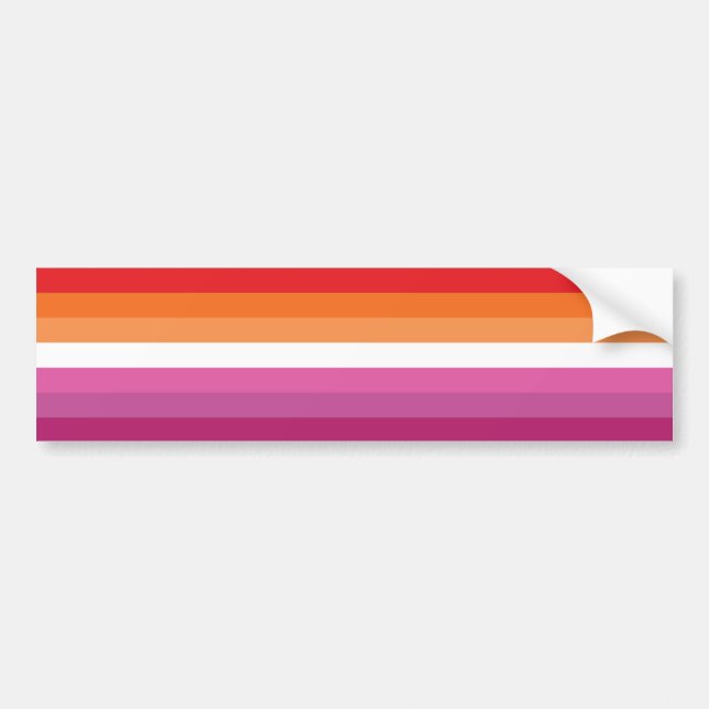 Autocollant De Voiture Drapeau de fierté lesbienne (Devant)