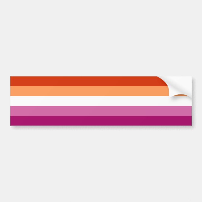 Autocollant De Voiture Drapeau de fierté lesbienne LGBTQ (Devant)