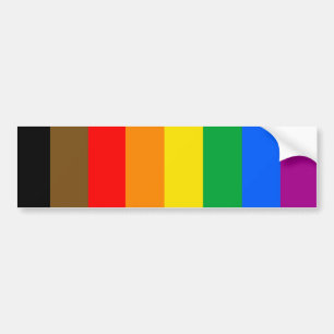 Autocollant De Voiture Drapeau de fierté LGBTQ (8 bandes)