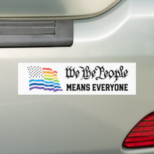 Autocollant De Voiture Drapeau de fierté LGBTQ We The People signifie tou