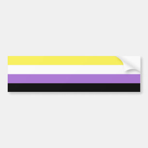 Autocollant De Voiture Drapeau de fierté non binaire