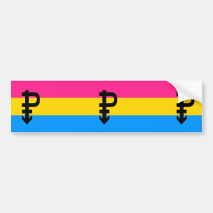 Autocollant De Voiture Drapeau de fierté pansexuelle