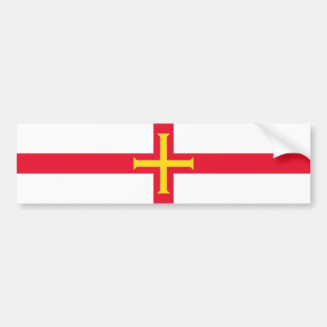 Autocollant De Voiture Drapeau de Guernesey (Devant)