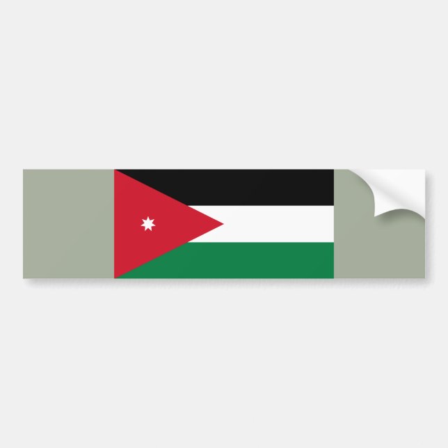 Autocollant De Voiture Drapeau de Jordanie (Devant)
