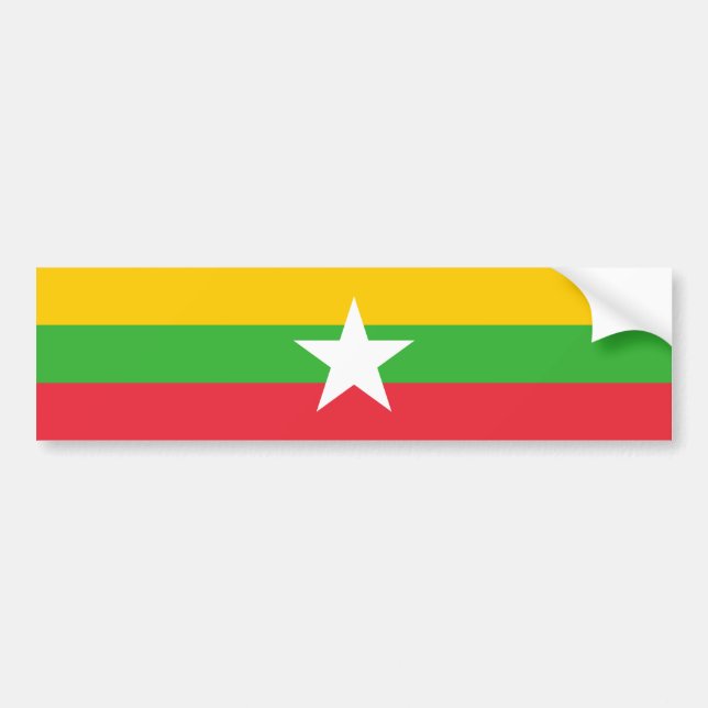 Autocollant De Voiture Drapeau de la Birmanie (Devant)