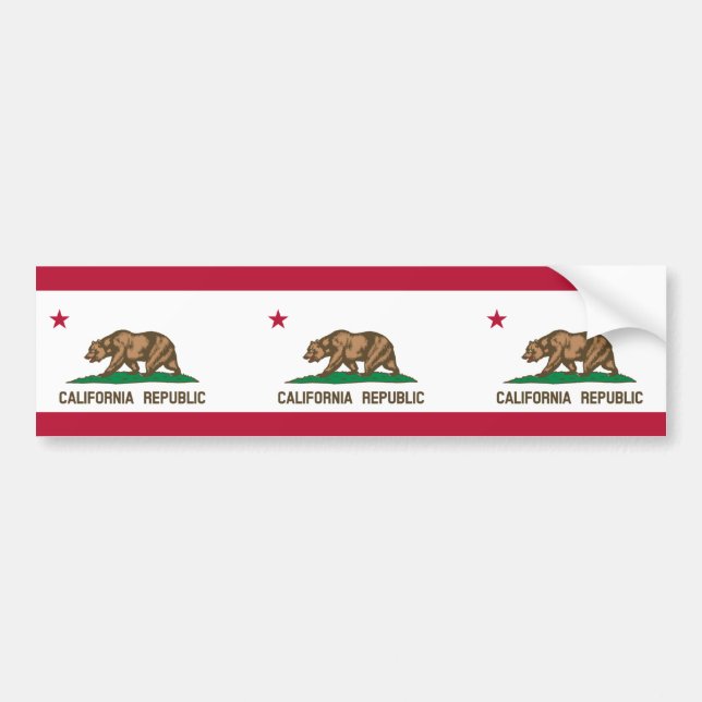 Autocollant De Voiture Drapeau de la Californie (Devant)