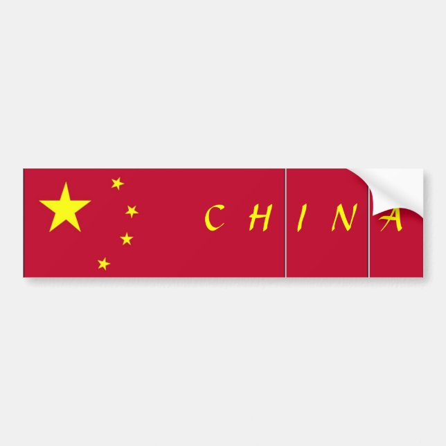 Autocollant De Voiture Drapeau de la Chine (Devant)