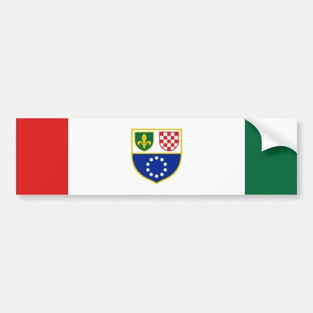 Autocollant De Voiture Drapeau de la Fédération de Bosnie (Devant)