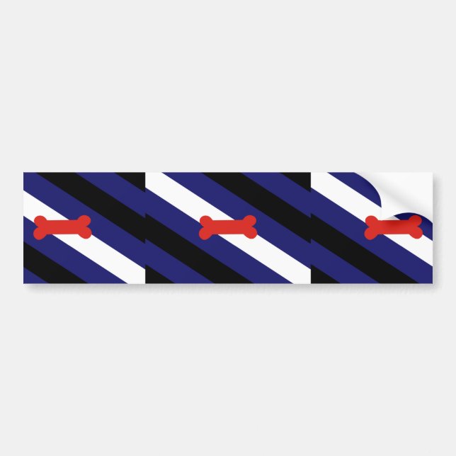 Autocollant De Voiture Drapeau de la fierté de jeu de chiot (Devant)