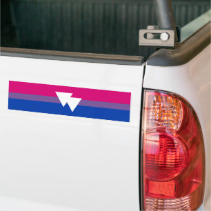 Autocollant De Voiture Drapeau de la fierté et du symbole bisexuel -