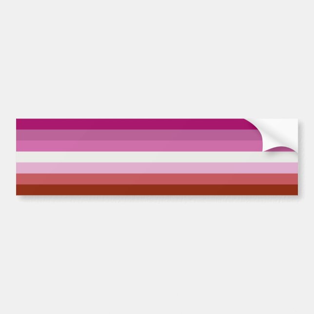 Autocollant De Voiture Drapeau de la fierté lesbienne rose (Devant)