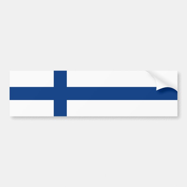 Autocollant De Voiture Drapeau de la Finlande (Devant)