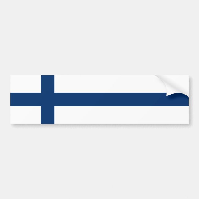Autocollant De Voiture Drapeau de la Finlande (Devant)