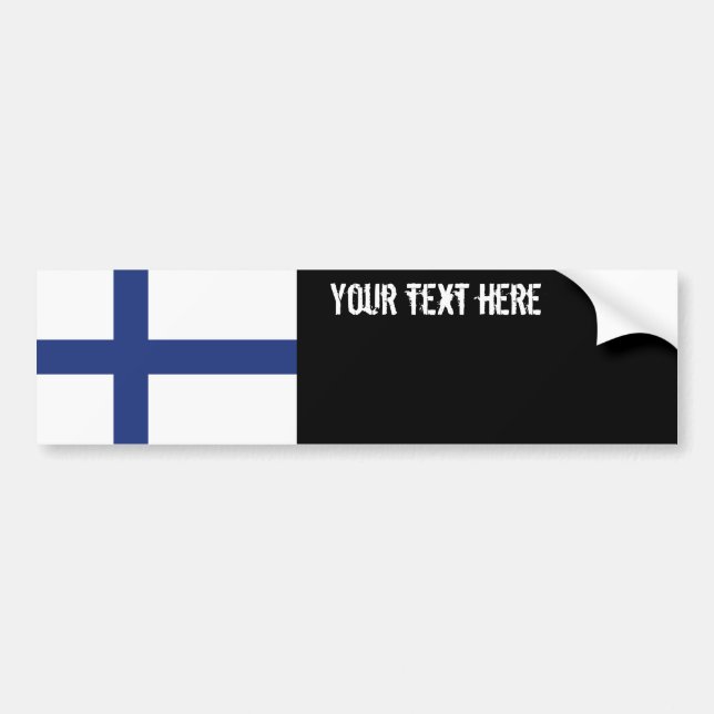 Autocollant De Voiture Drapeau de la Finlande (Devant)