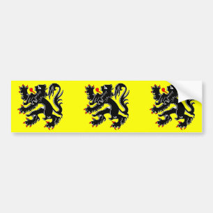 Autocollant De Voiture Drapeau de la Flandre, Belgique