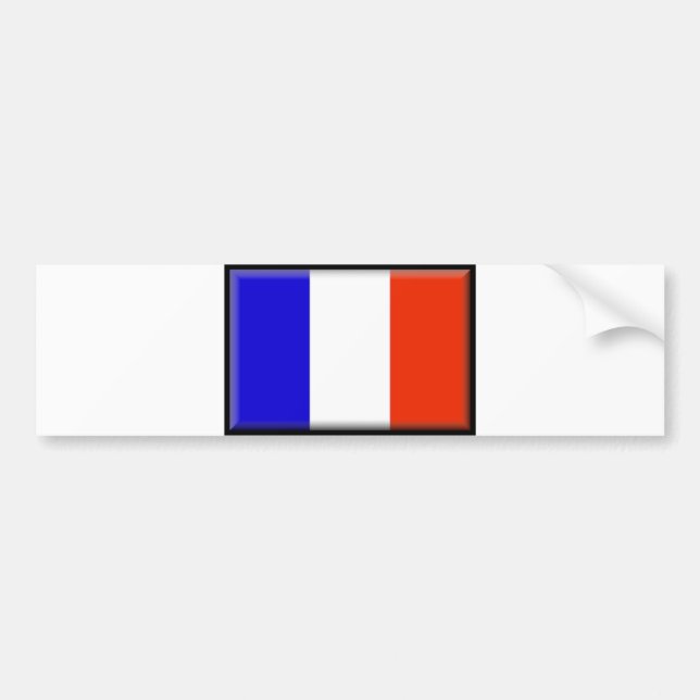 Autocollant De Voiture Drapeau de la France (Devant)