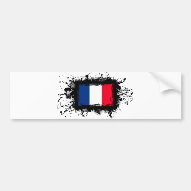Autocollant De Voiture Drapeau de la France (Devant)