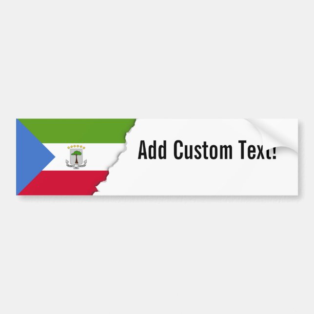 Autocollant De Voiture Drapeau de la Guinée équatoriale (Devant)