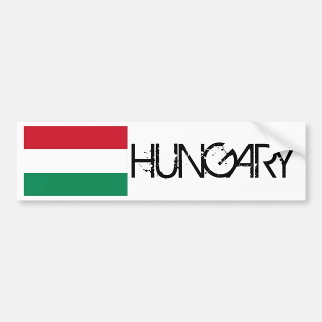 Autocollant De Voiture Drapeau de la Hongrie (Devant)