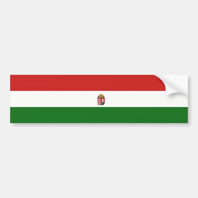 Autocollant De Voiture drapeau de la Hongrie (Devant)