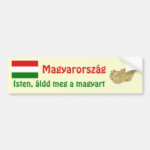 Autocollant De Voiture Drapeau de la Hongrie + Adhésif pour pare-chocs d
