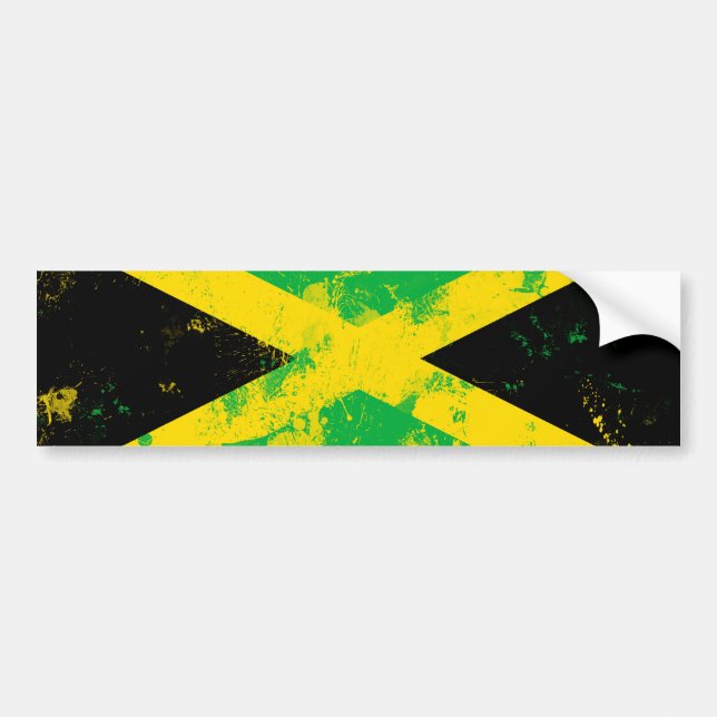 Autocollant De Voiture Drapeau de la Jamaïque (Devant)