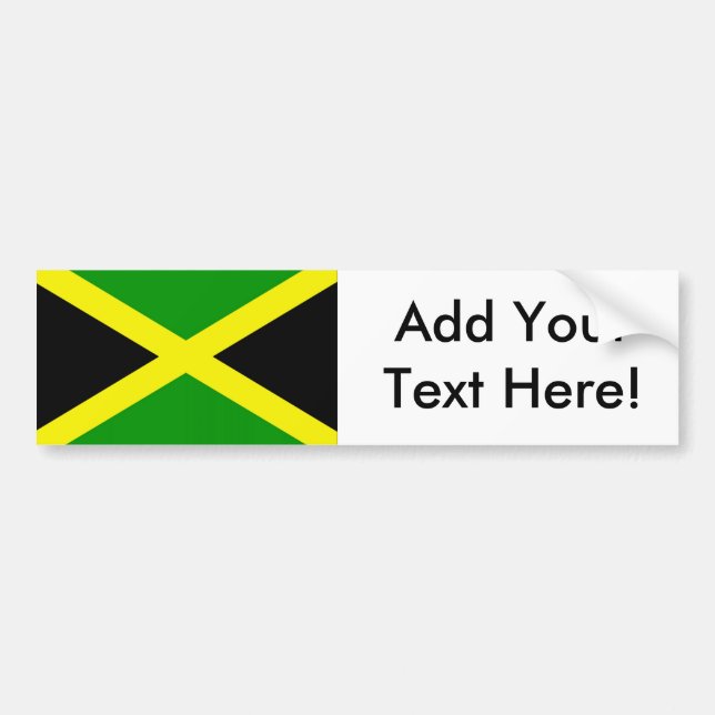 Autocollant De Voiture Drapeau de la Jamaïque (Devant)