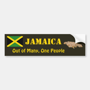 Autocollant De Voiture Drapeau de la Jamaïque + Adhésif pour pare-chocs