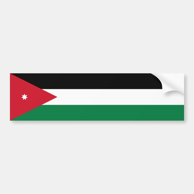 Autocollant De Voiture Drapeau de la Jordanie (Devant)