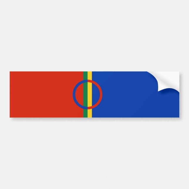 Autocollant De Voiture Drapeau de la Laponie (Noël) (Sami) (Laplander) (Devant)