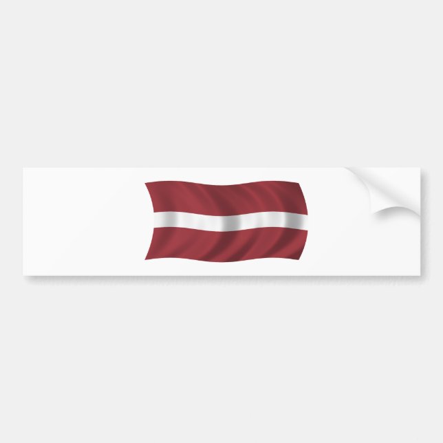 Autocollant De Voiture Drapeau de la Lettonie (Devant)