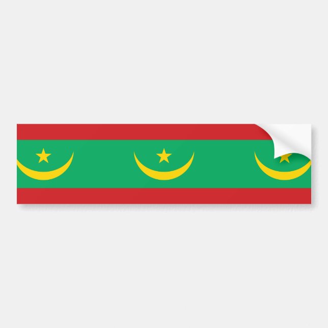 Autocollant De Voiture Drapeau de la Mauritanie (Devant)