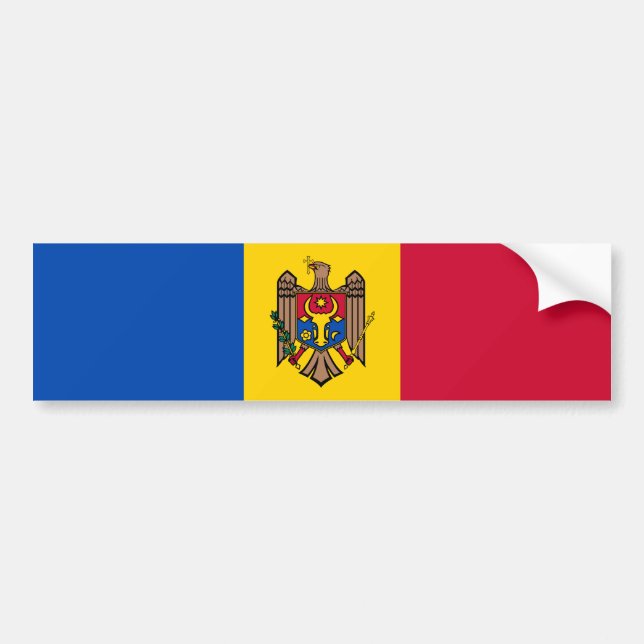 Autocollant De Voiture Drapeau de la Moldavie (Devant)