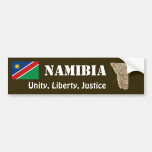 Autocollant De Voiture Drapeau de la Namibie + Adhésif pour pare-chocs d