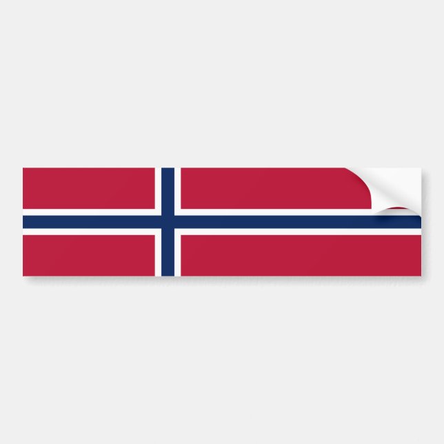 Autocollant De Voiture Drapeau de la Norvège (Devant)