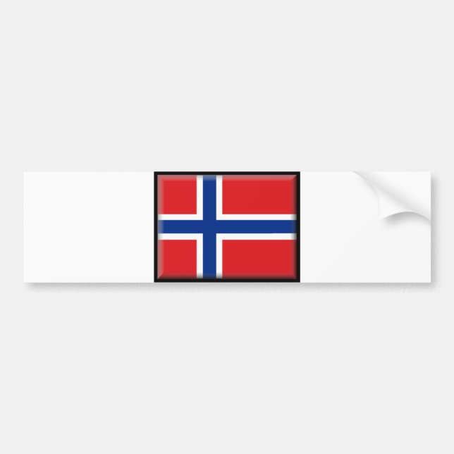Autocollant De Voiture Drapeau de la Norvège (Devant)