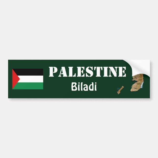 Autocollant De Voiture Drapeau de la Palestine + Adhésif pour pare-chocs (Devant)