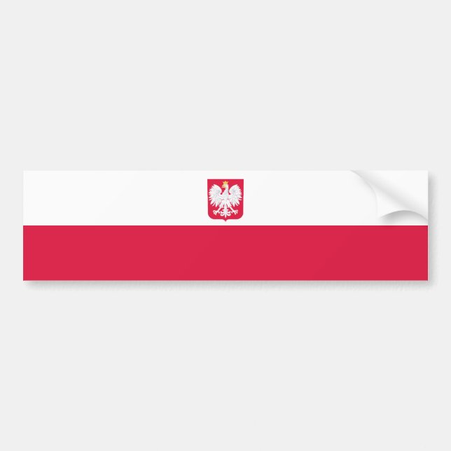 Autocollant De Voiture Drapeau de la Pologne (Devant)