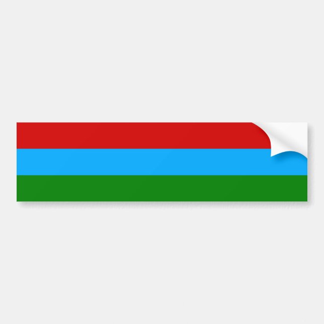 Autocollant De Voiture Drapeau de la République de Carélie (Devant)