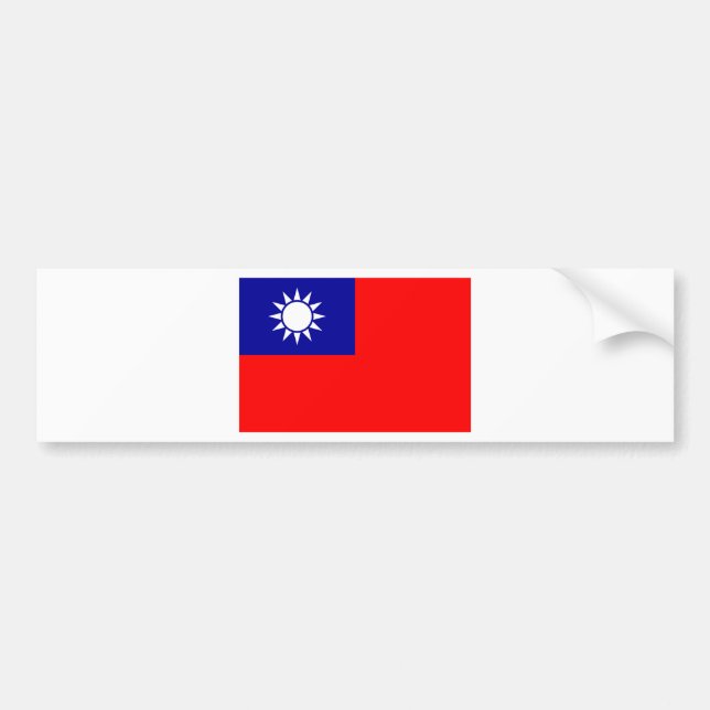 Autocollant De Voiture Drapeau de la République de Chine (Taïwan) - (Devant)