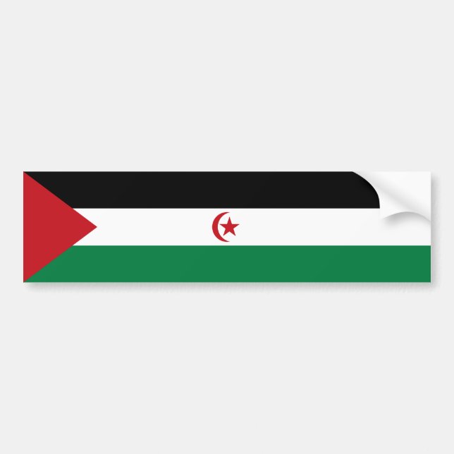 Autocollant De Voiture Drapeau de la République démocratique arabe sahrao (Devant)