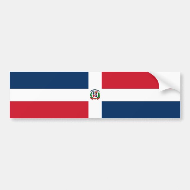 Autocollant De Voiture Drapeau de la République Dominicaine (Devant)