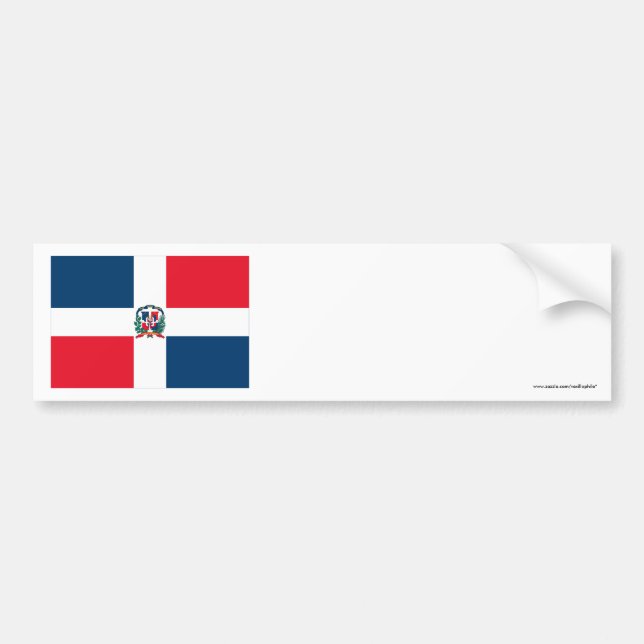 Autocollant De Voiture Drapeau de la République Dominicaine (Devant)