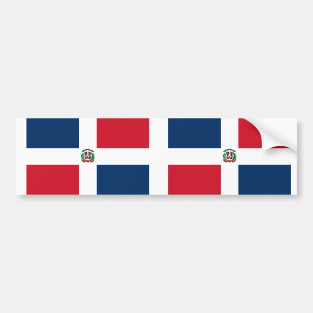 Autocollant De Voiture Drapeau de la République Dominicaine (Devant)