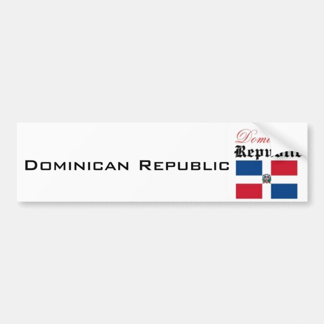 Autocollant De Voiture Drapeau de la République Dominicaine (Devant)