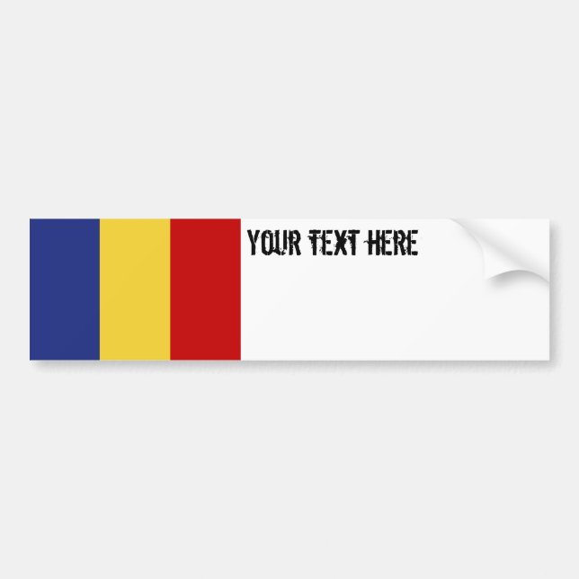 Autocollant De Voiture Drapeau de la Roumanie (Devant)