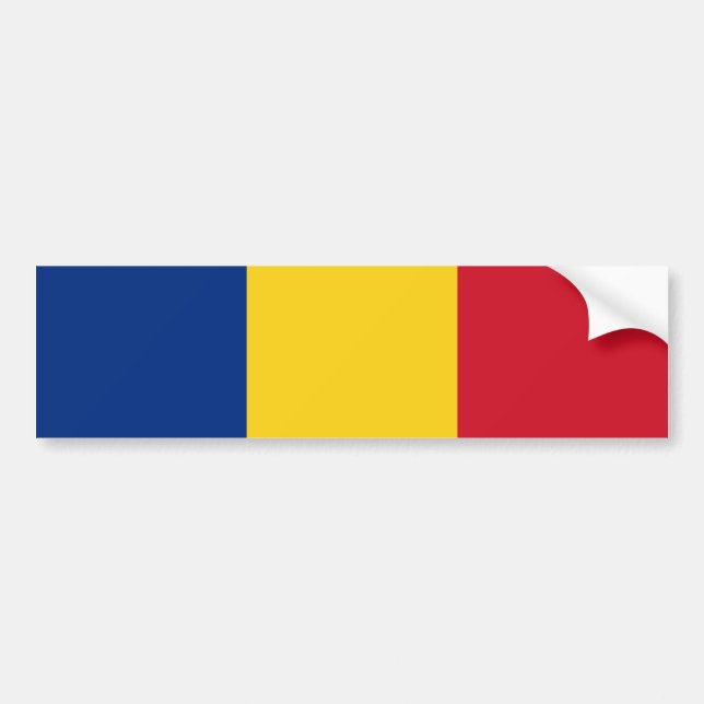 Autocollant De Voiture Drapeau de la Roumanie (Devant)