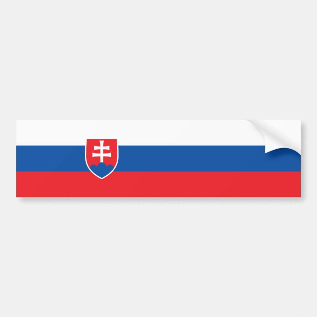 Autocollant De Voiture Drapeau de la Slovaquie (Devant)