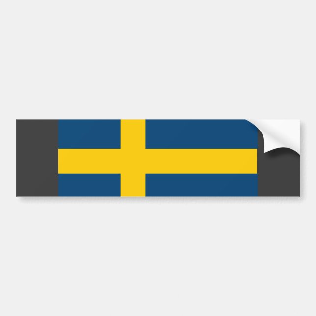 Autocollant De Voiture Drapeau de la Suède (Devant)