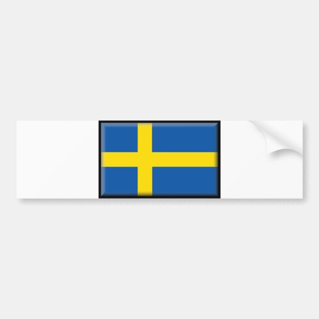 Autocollant De Voiture Drapeau de la Suède (Devant)